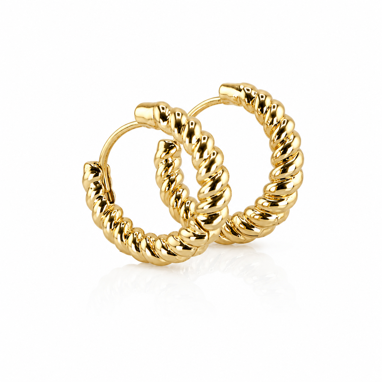 Twisted Rope Hoop Earrings