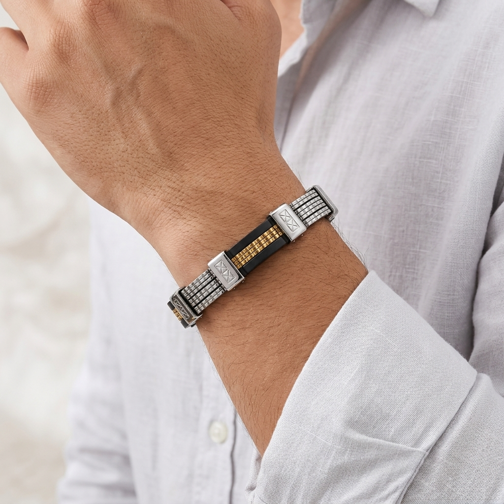 Regent Two-Tone Men’s Bracelet