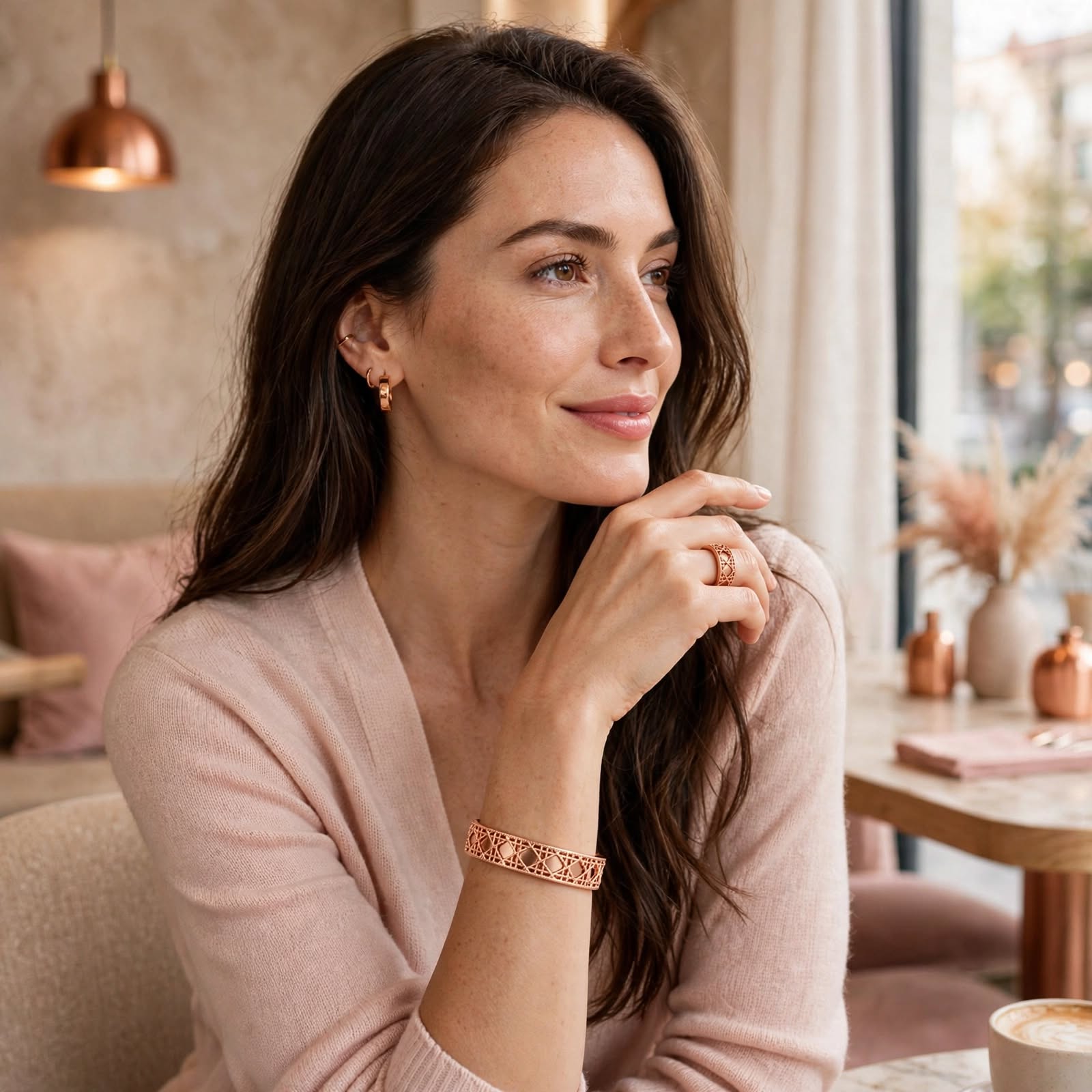 Rose Gold Lattice Ring