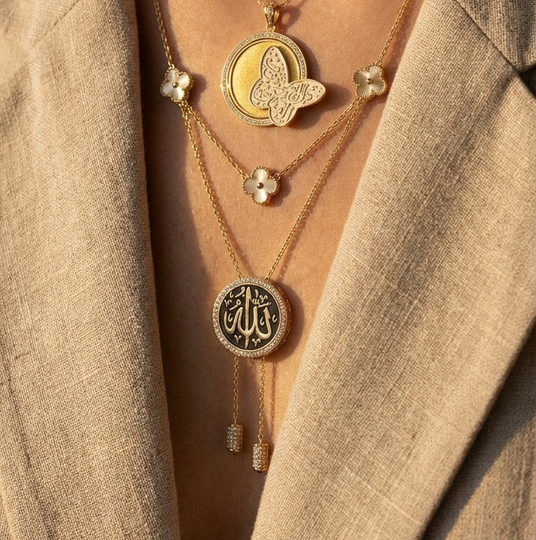 Arabic Calligraphy Drop Necklace