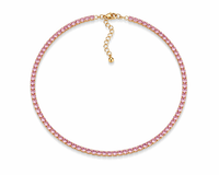 Pink Crystal Tennis Choker