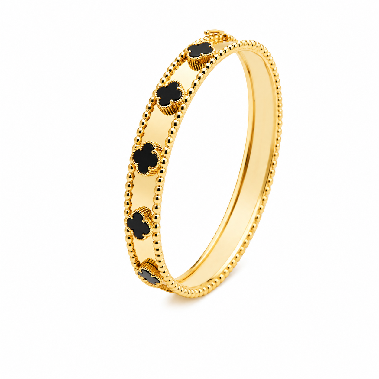 Noir Clover Bangle
