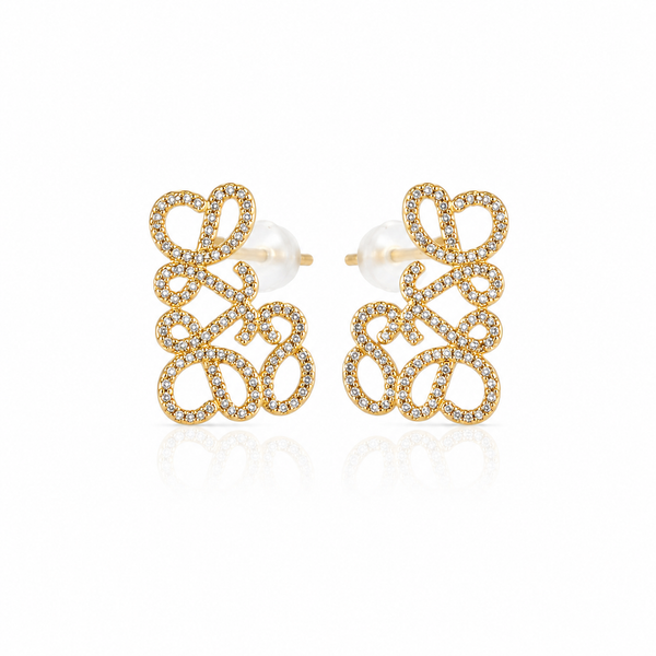 Arabesque Crystal Stud Earrings