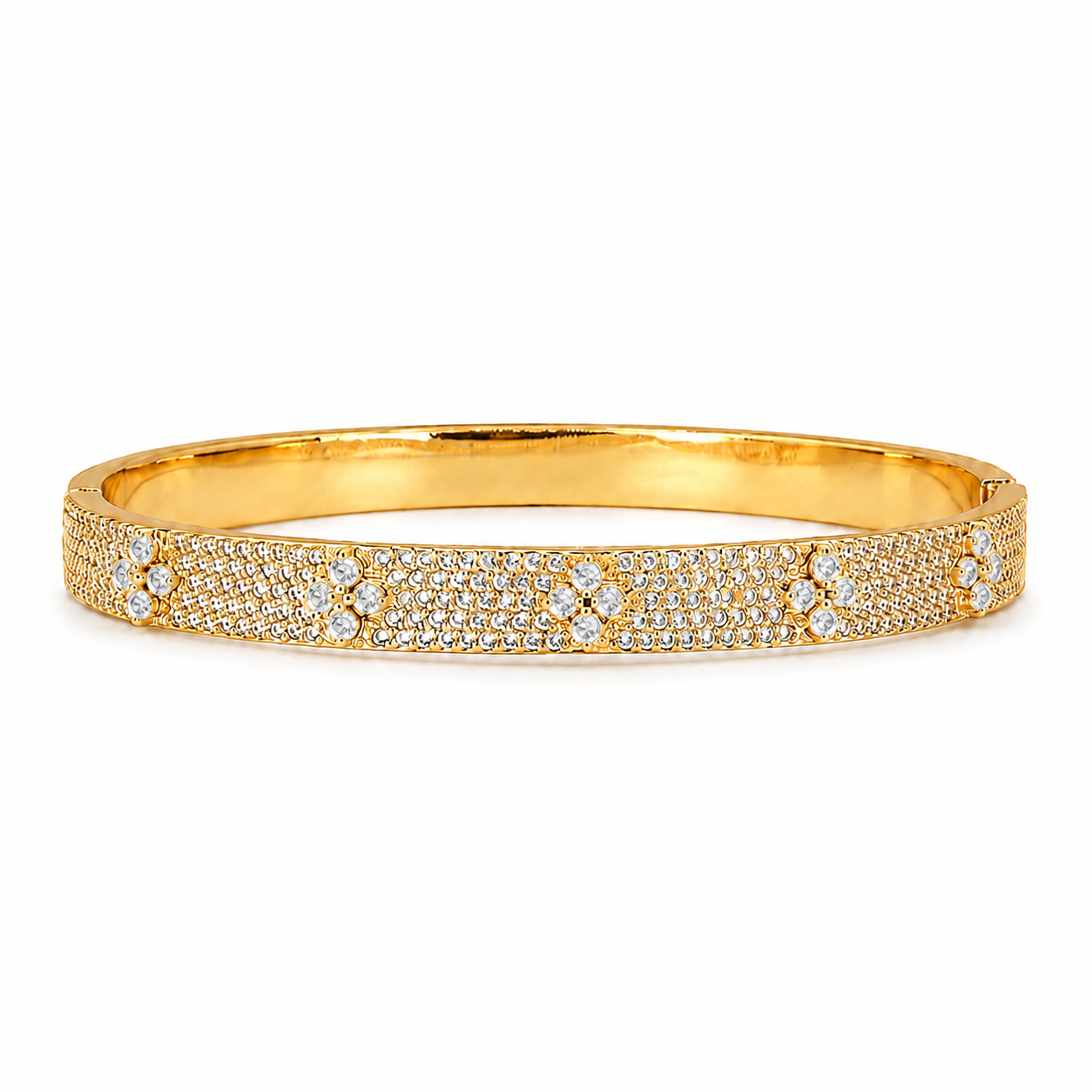 Crystal Fleur Pavé Bangle