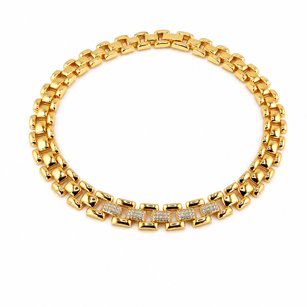 Luxe Link Crystal Necklace
