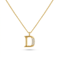 Initial “D” Pendant Necklace