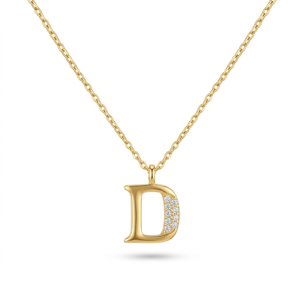 Initial “D” Pendant Necklace