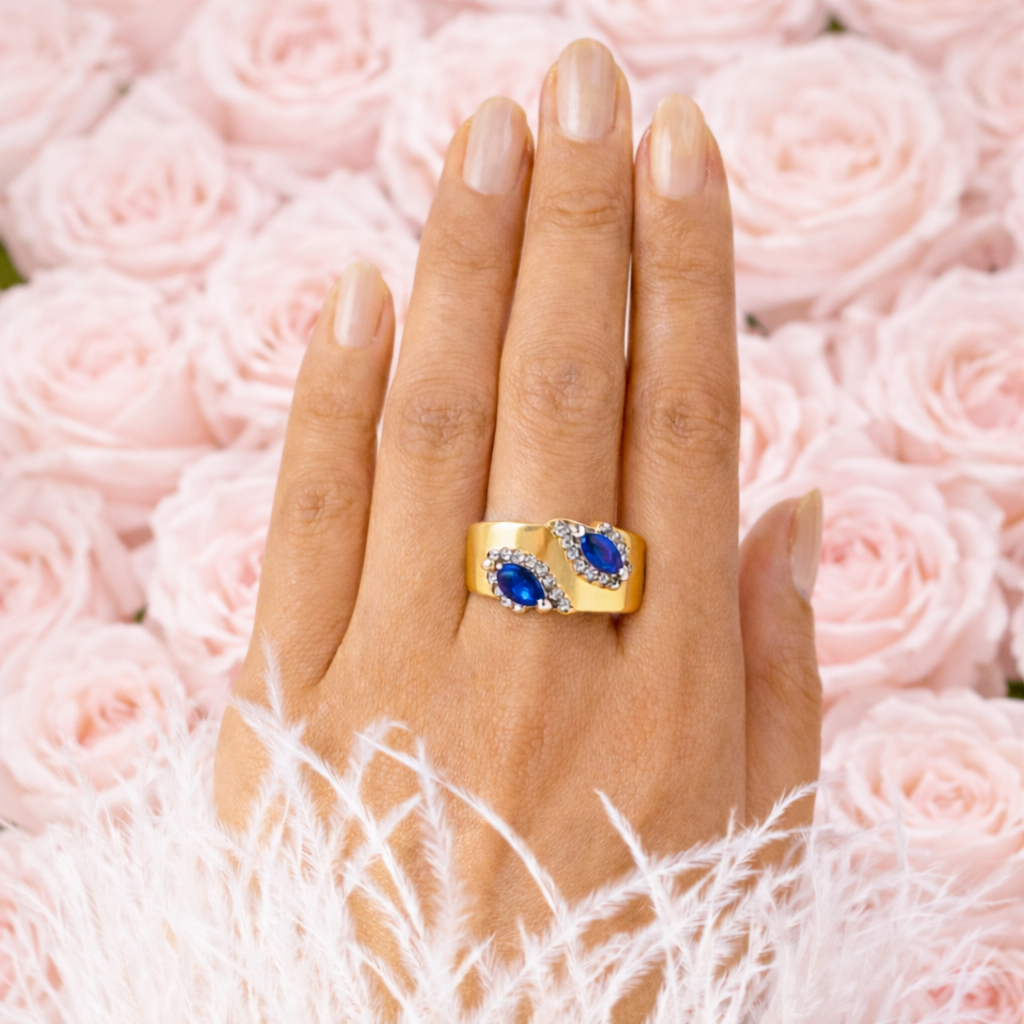 Amara Blue Marquise Ring