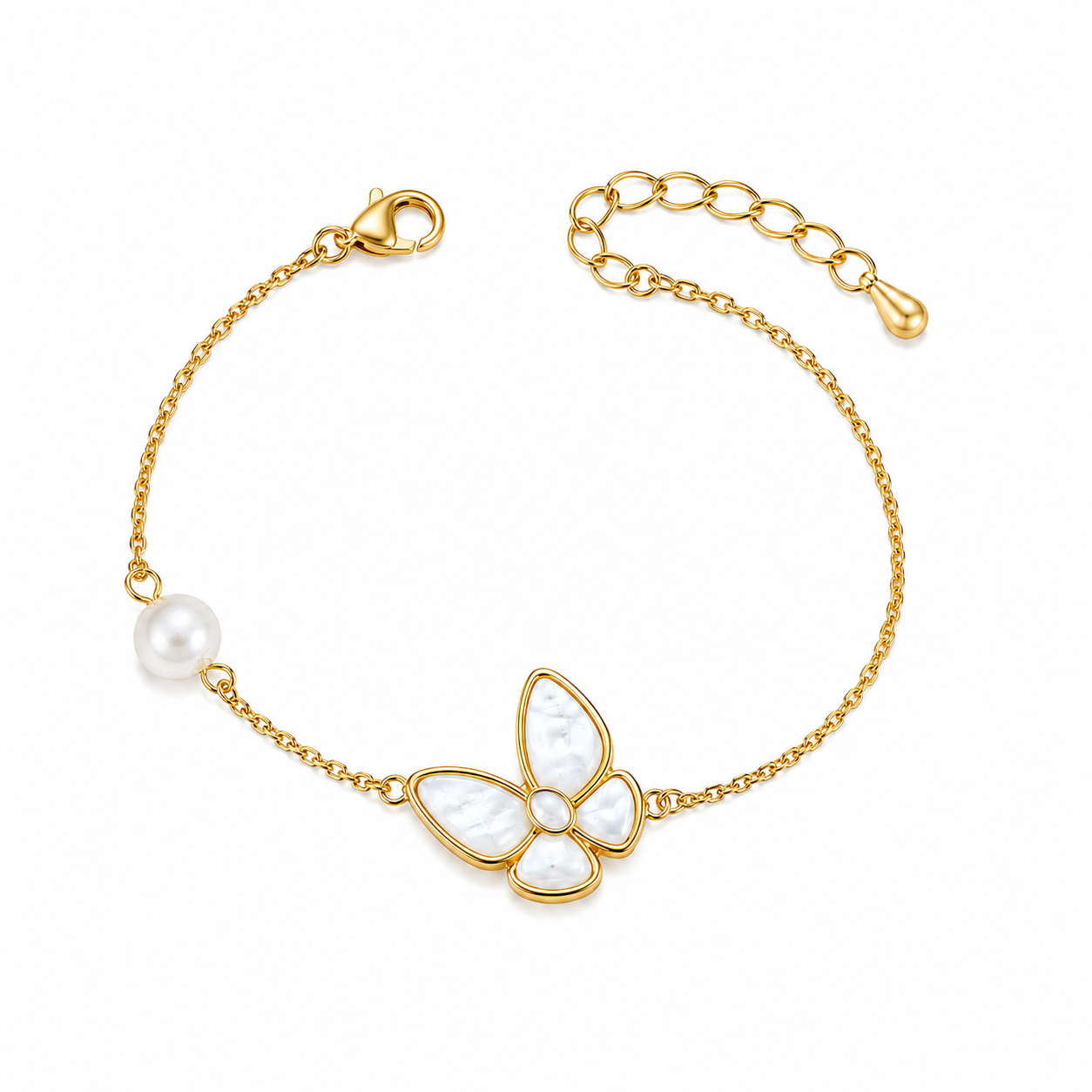 Pearl Flutter Butterfly Bracelet