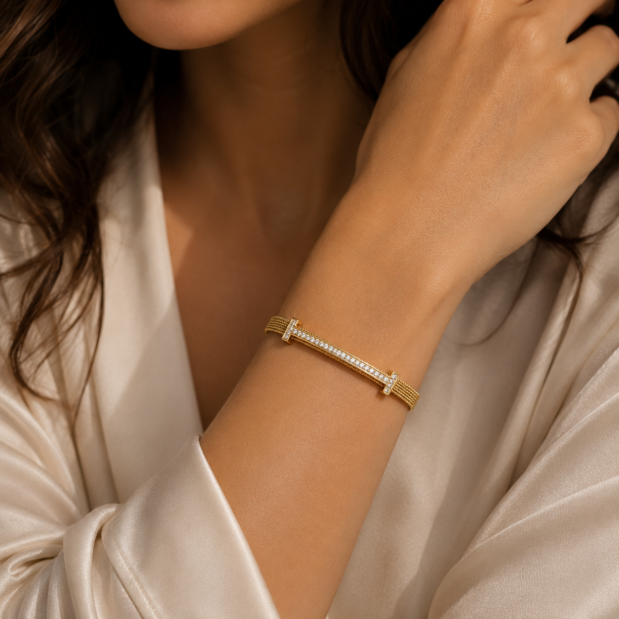 Celeste Crystal Bar Bracelet