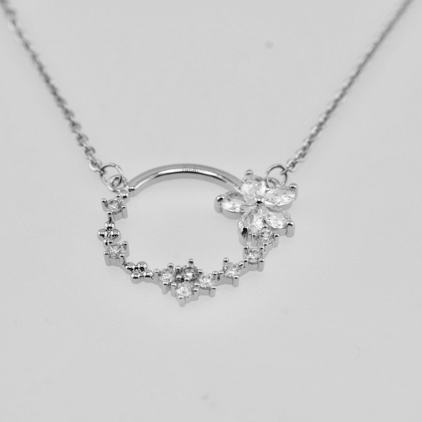 Silver Petal Necklace