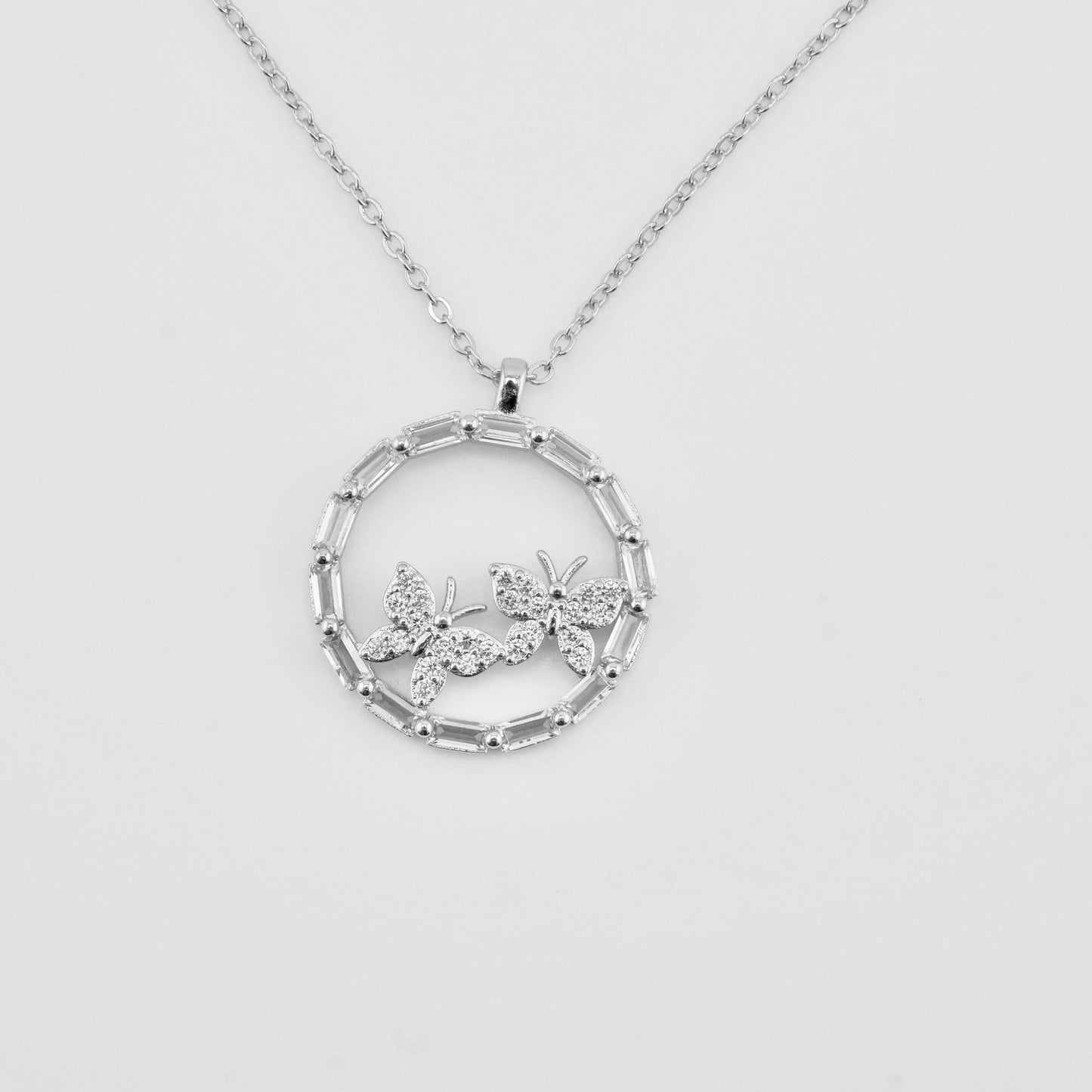 Silver Enchanted Butterfly Necklace