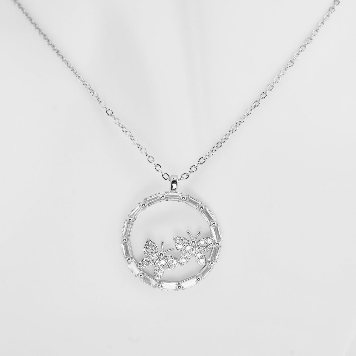 Silver Enchanted Butterfly Necklace