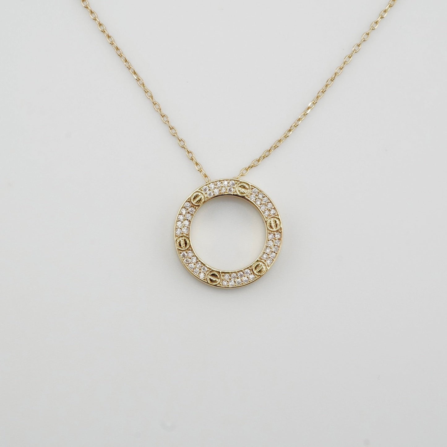 Eternal Elegance Circle Pendant Necklace