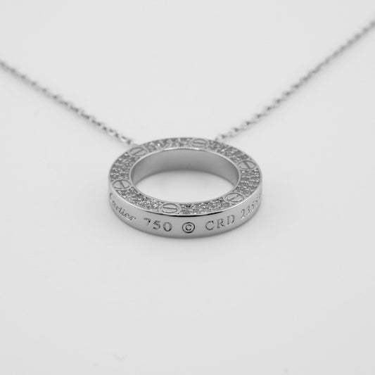 Silver Eternal Elegance Circle Pendant Necklace