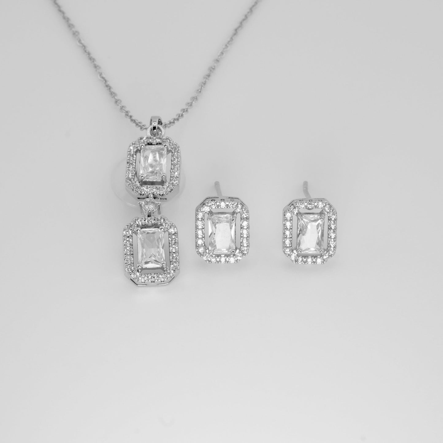 Double Radiance Silver Necklace