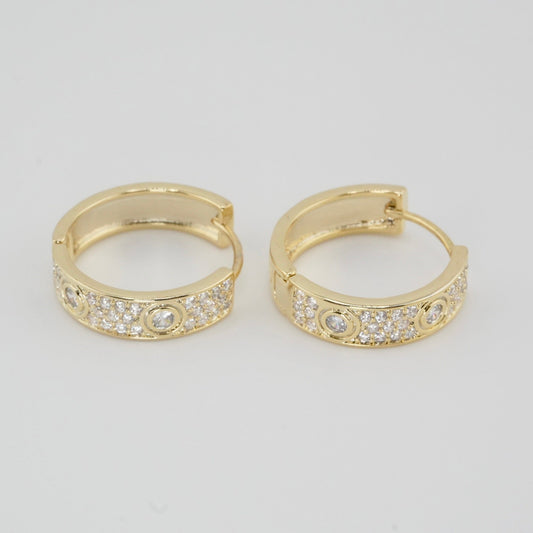 Eternity Crystal Hoop Earrings