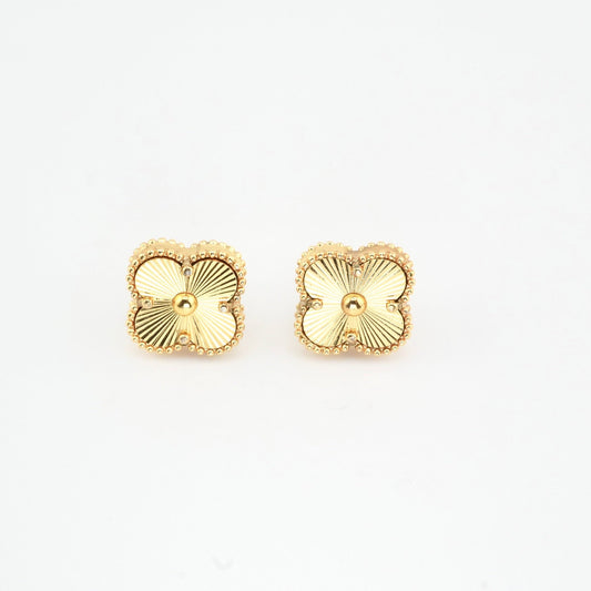 Golden Clover Stud Earrings