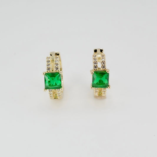 Emerald Luxe Hoop Earrings