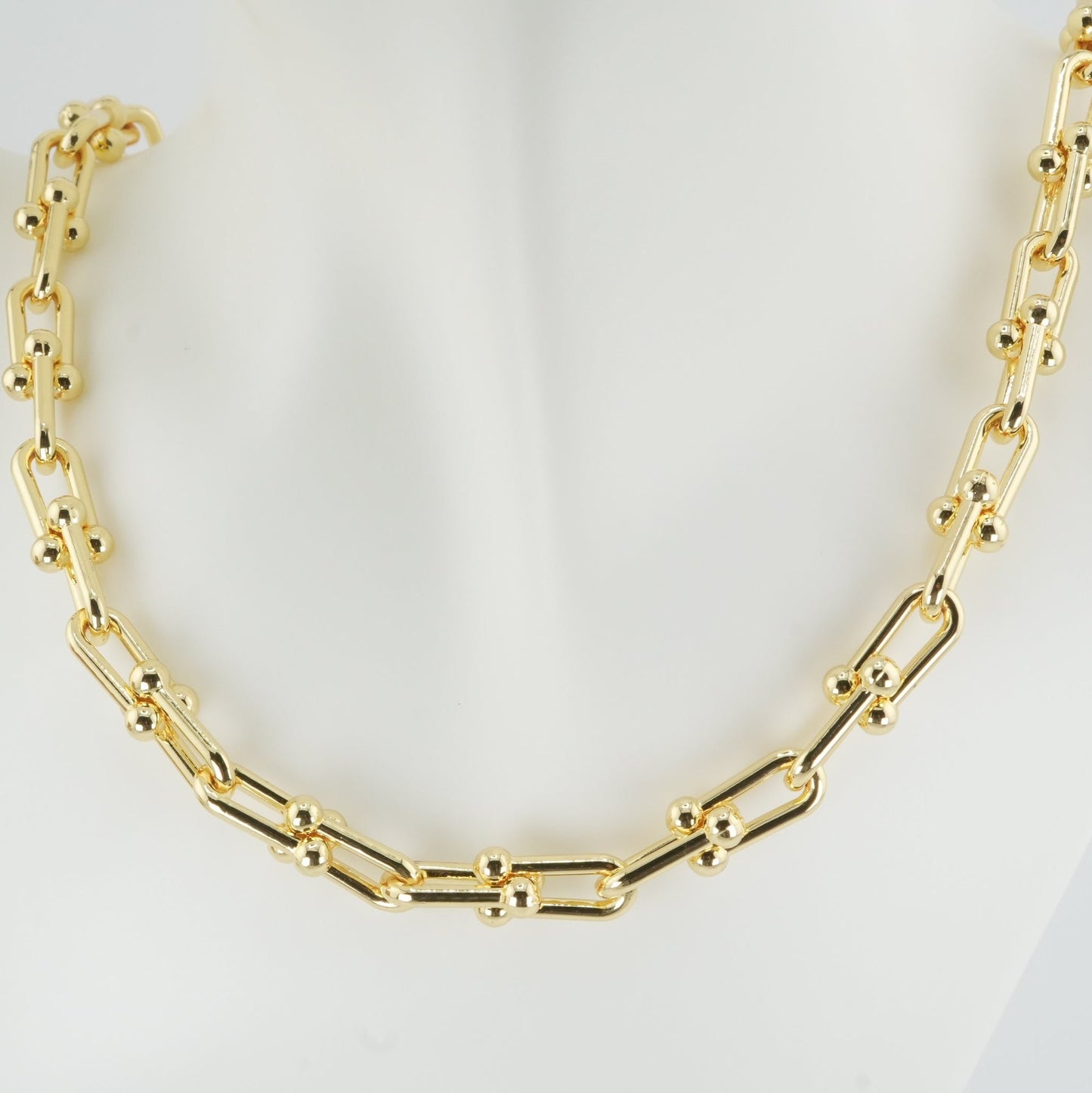 Golden Links Statement Necklace