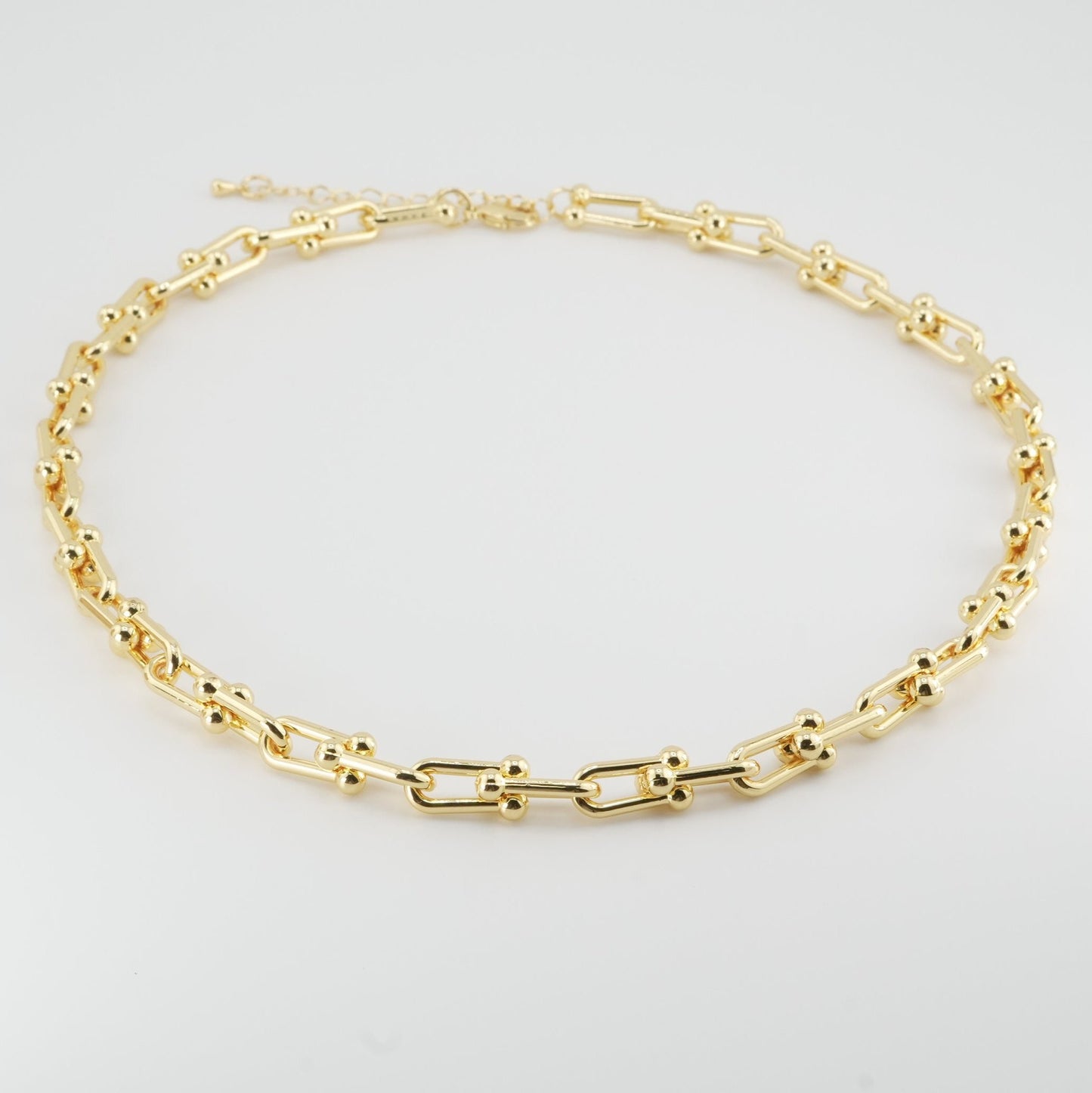 Golden Links Statement Necklace