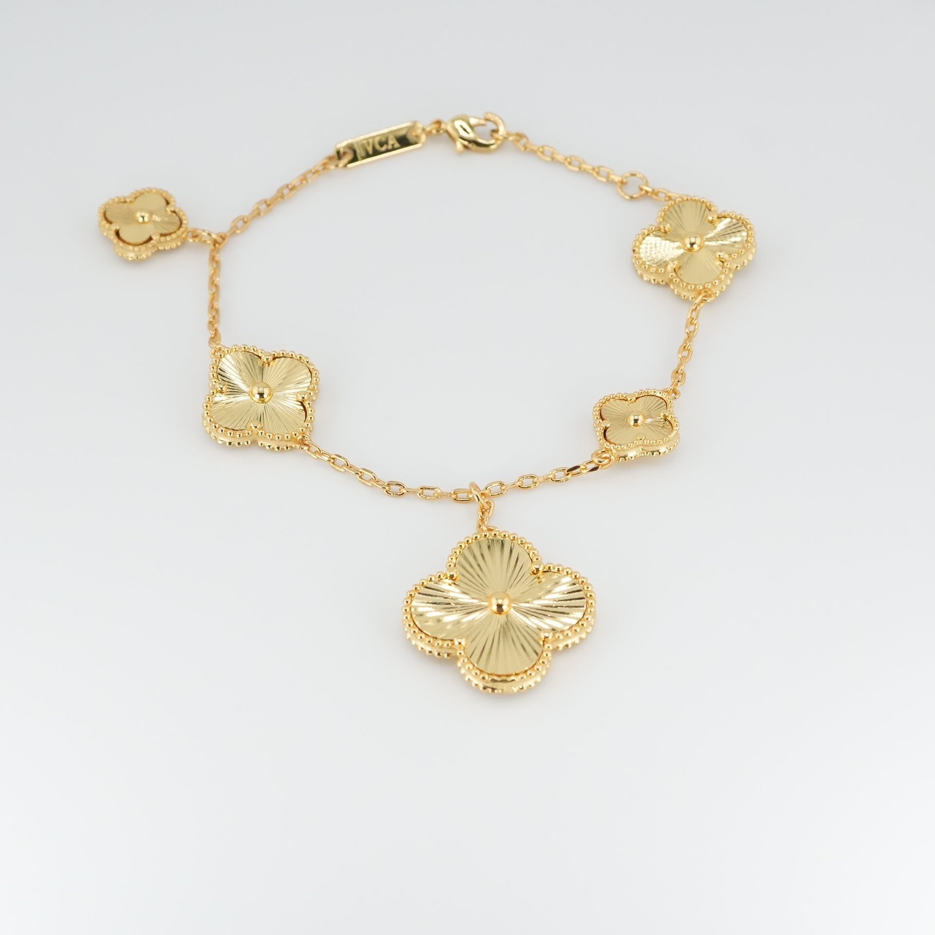 Golden Clover Charm Bracelet