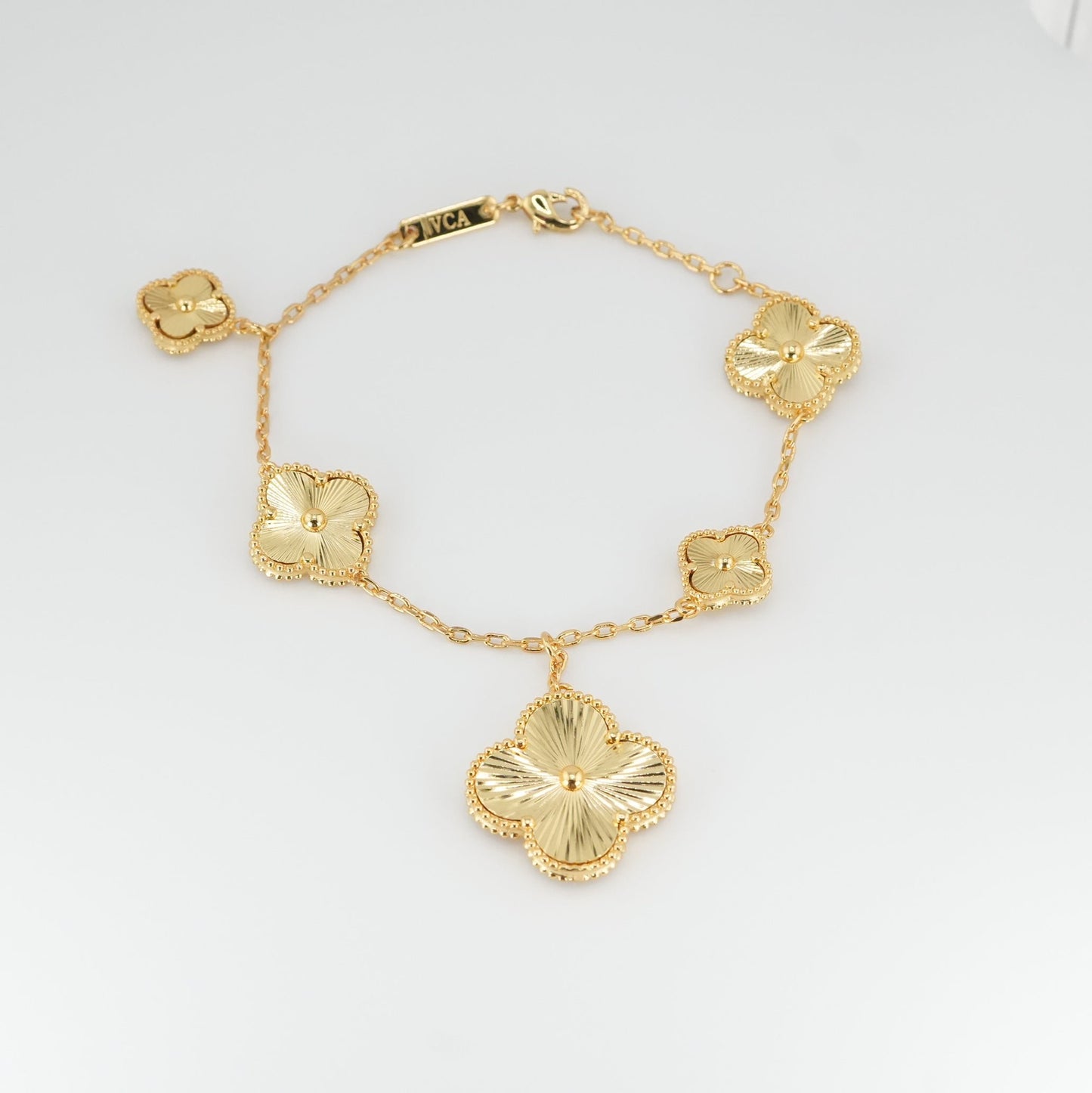 Golden Clover Charm Bracelet