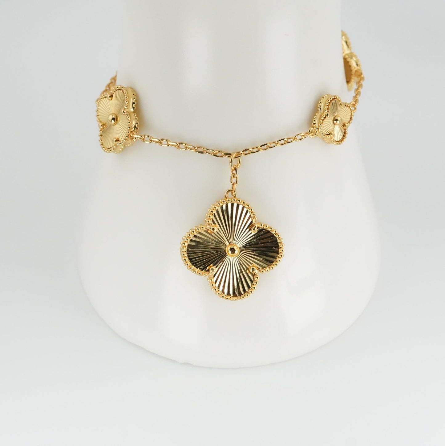 Golden Clover Charm Bracelet