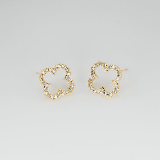 Golden Clover Spark Earrings