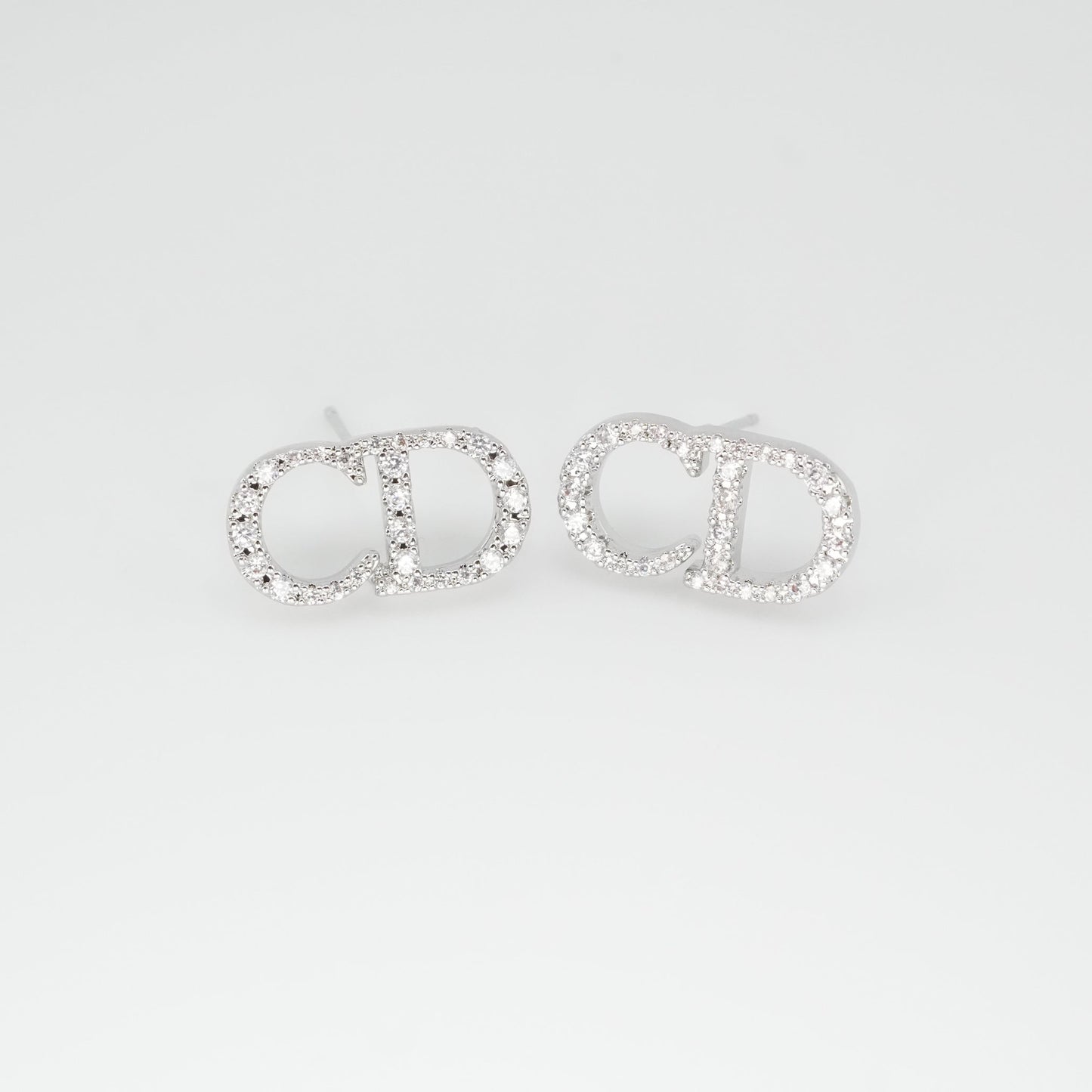 Silver Radiant Duo Stud Earrings