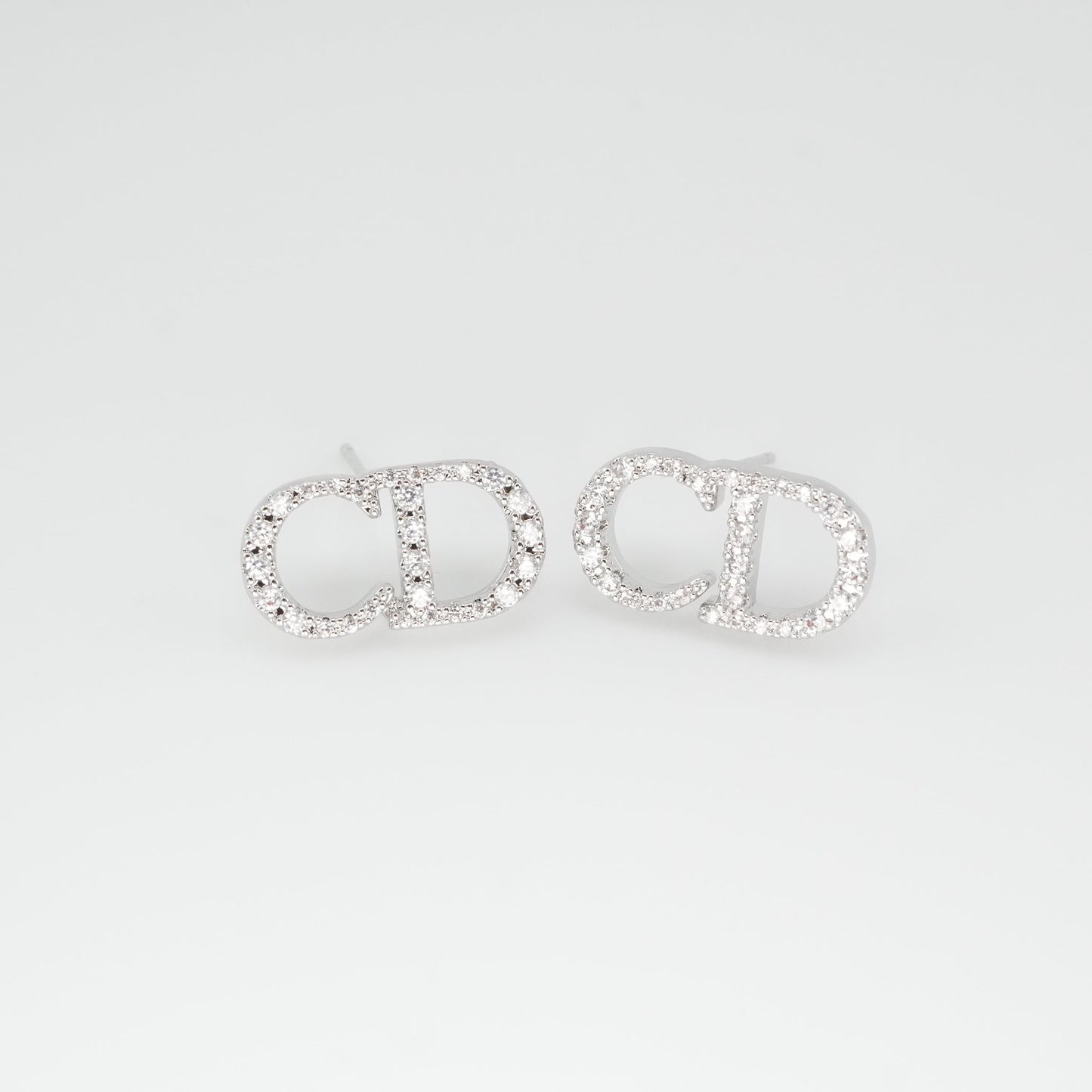 Silver Radiant Duo Stud Earrings