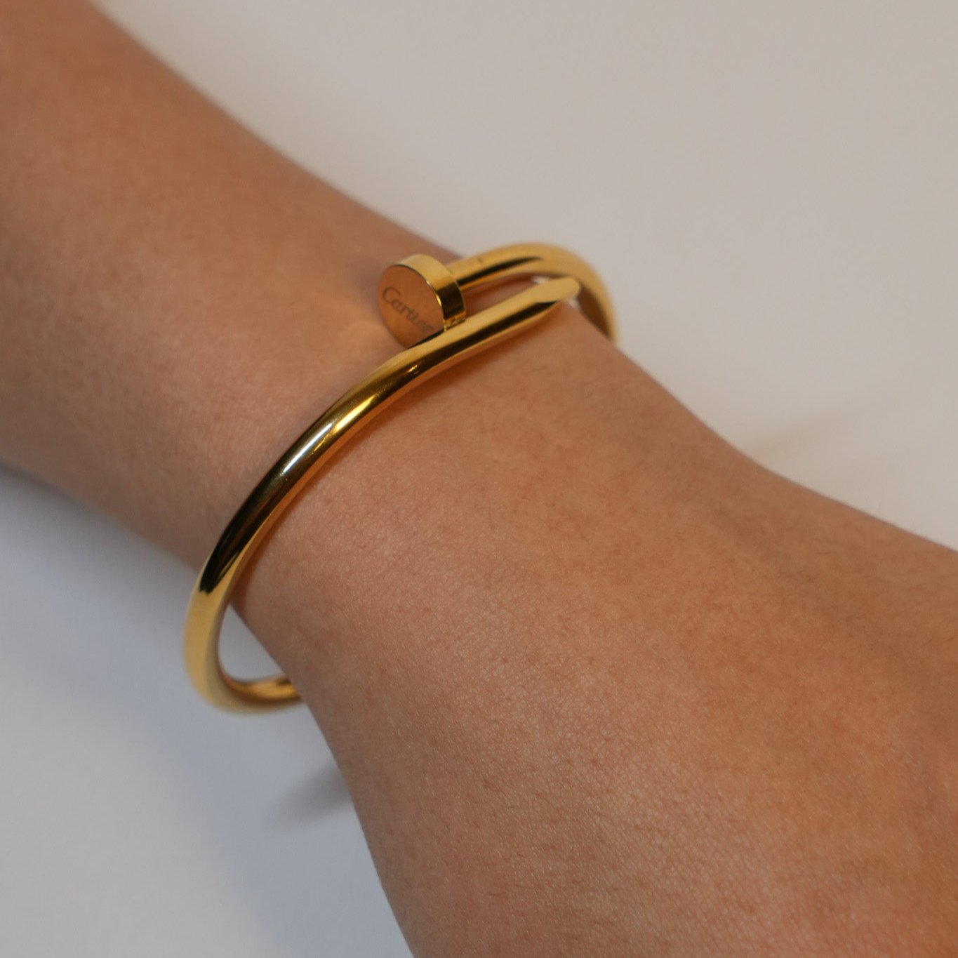 Gold on Gold Screw Bangle