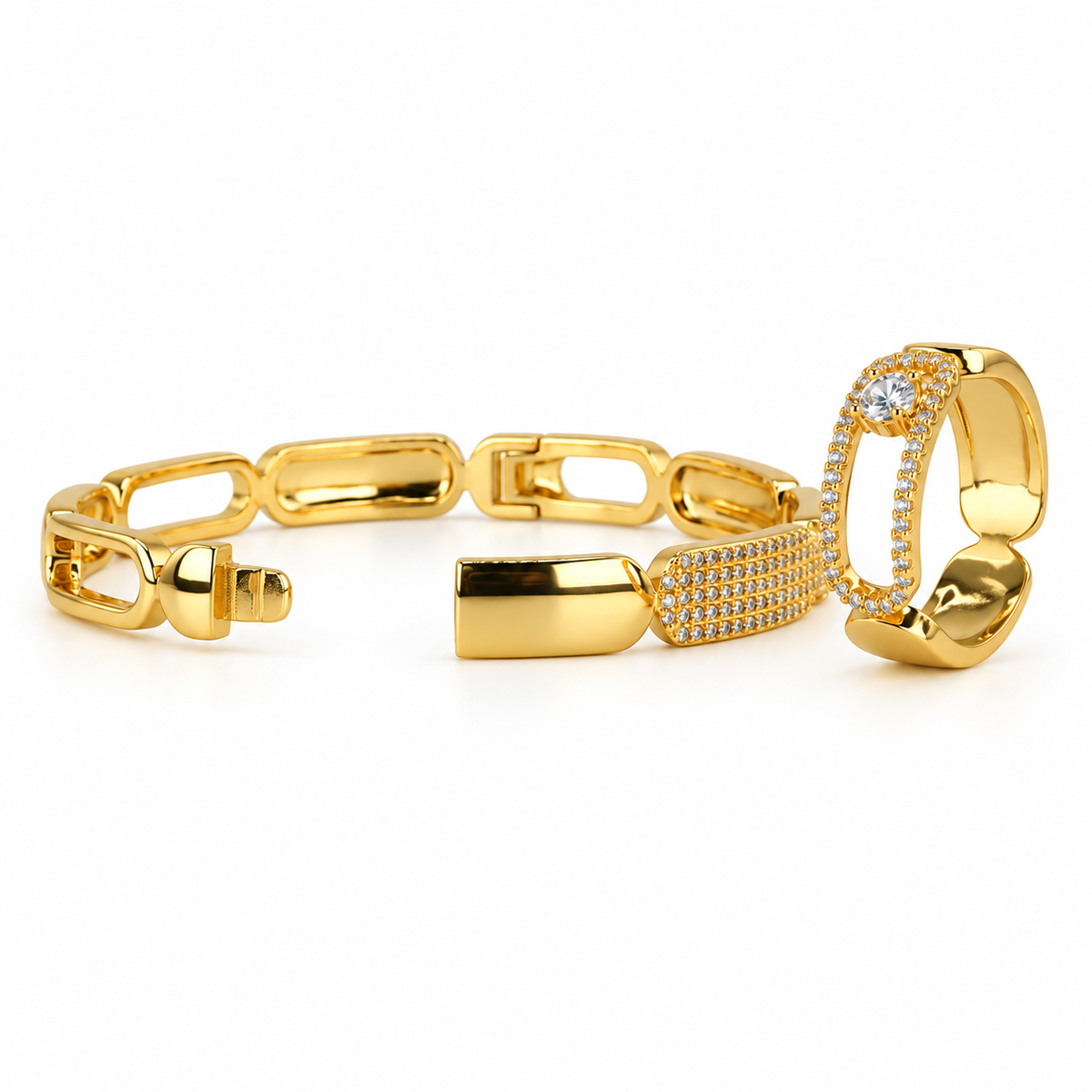 Crystal Link Statement Bracelet