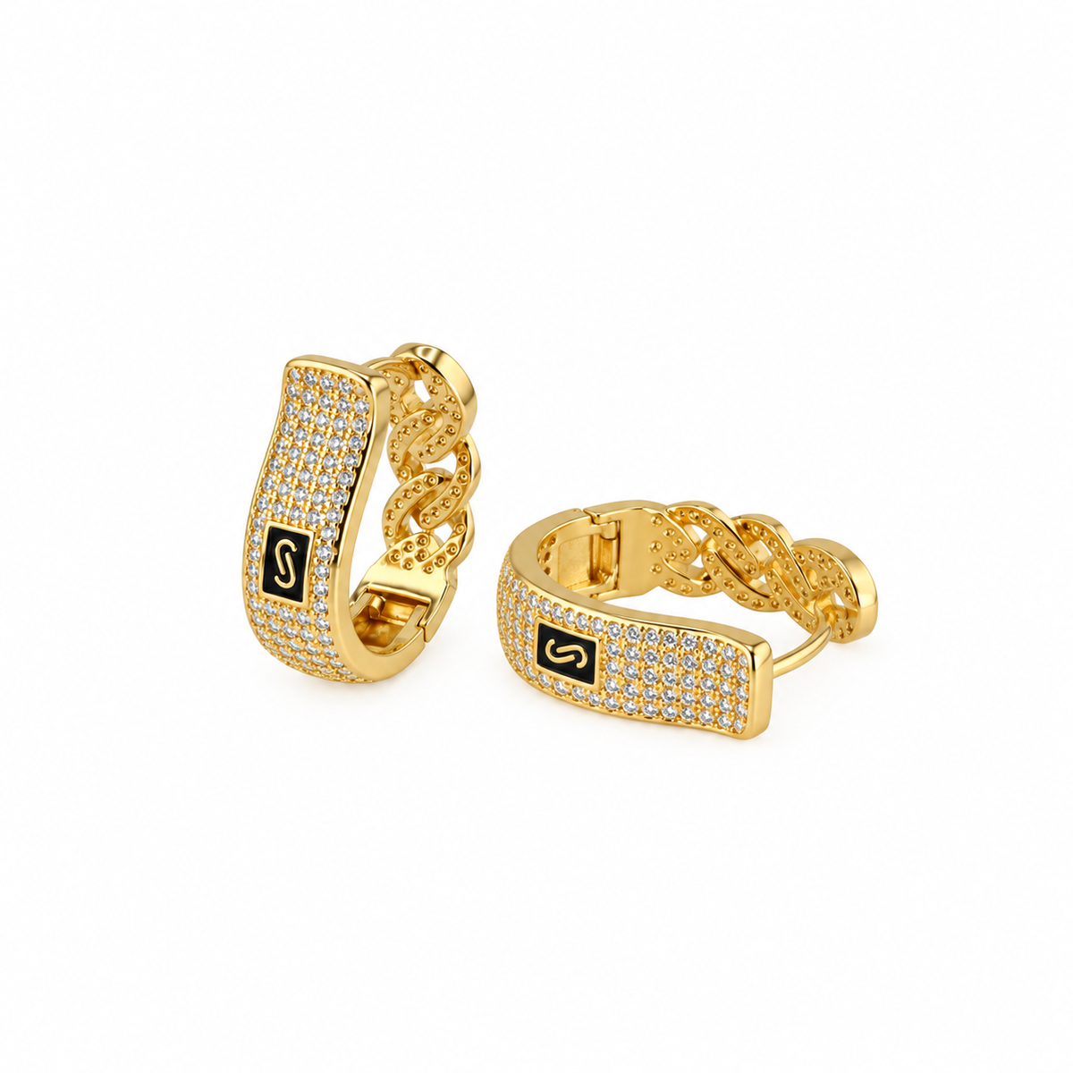 The Allure Gold Pavé Earrings