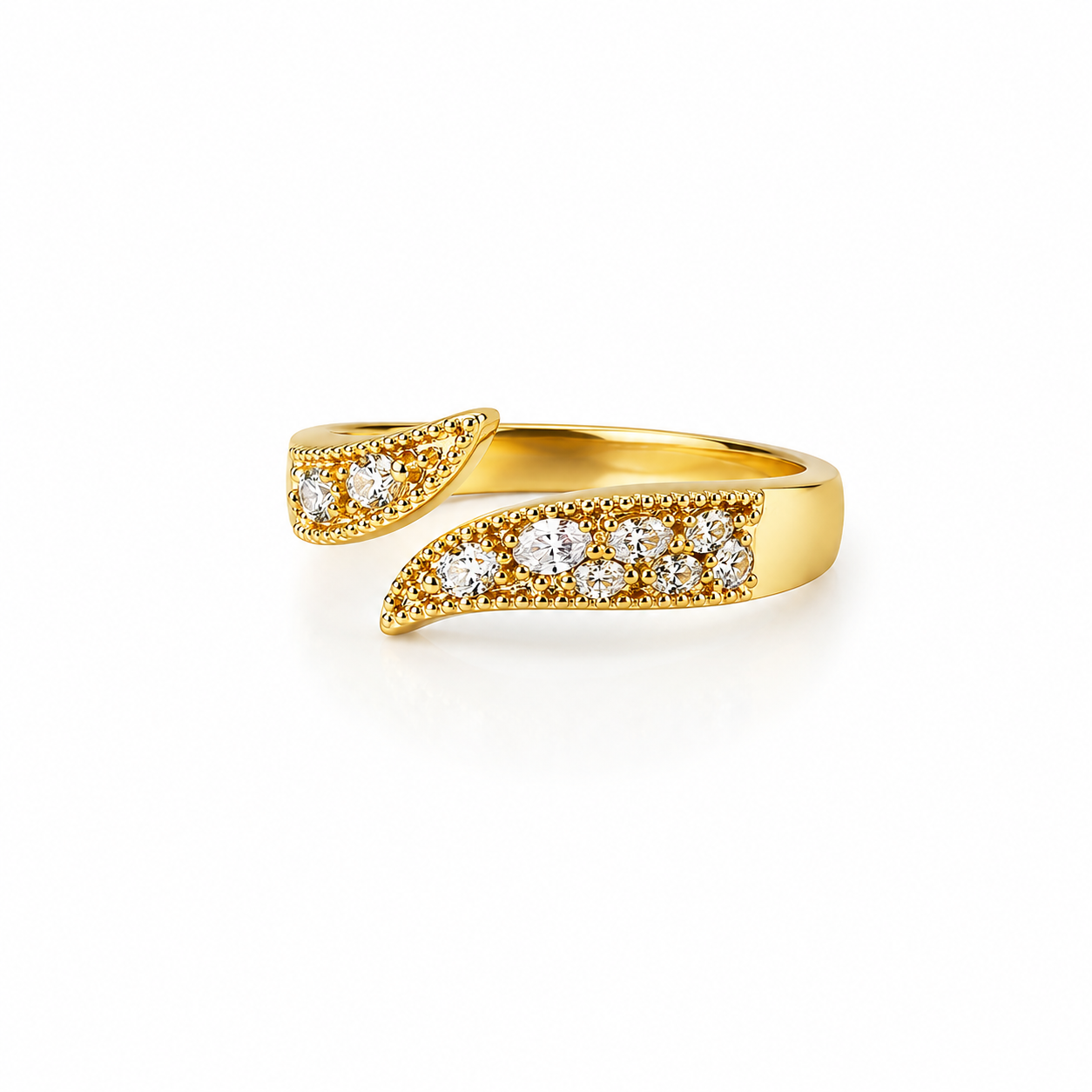 Crystal Wrap Adjustable Ring