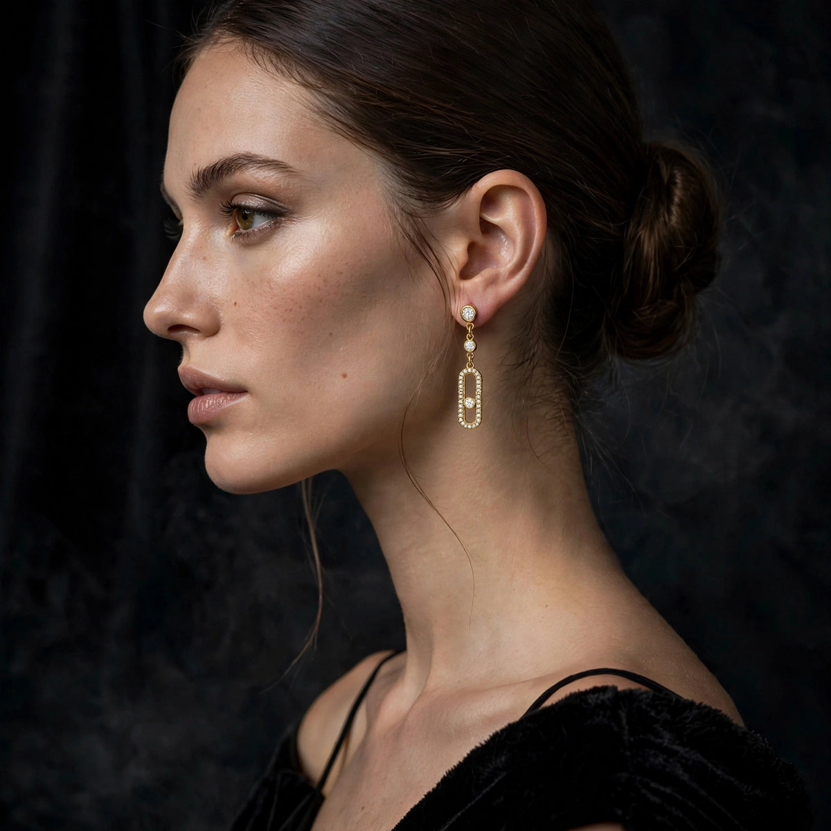 The Céleste Zircon Drop Earrings
