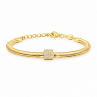 Golden Serpentine Crystal Bracelet