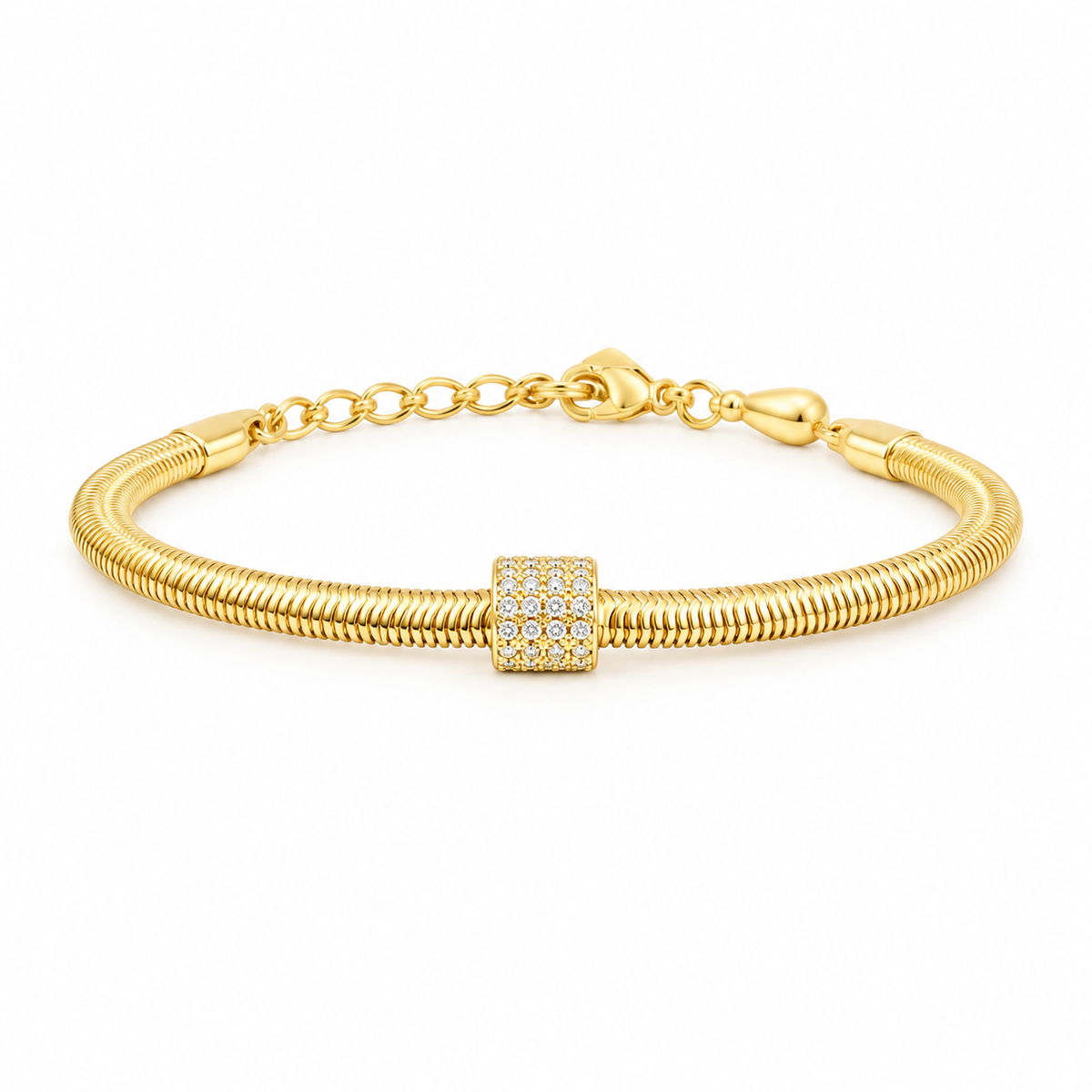 Golden Serpentine Crystal Bracelet