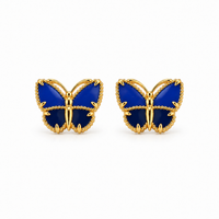 Azure Butterfly Stud Earrings