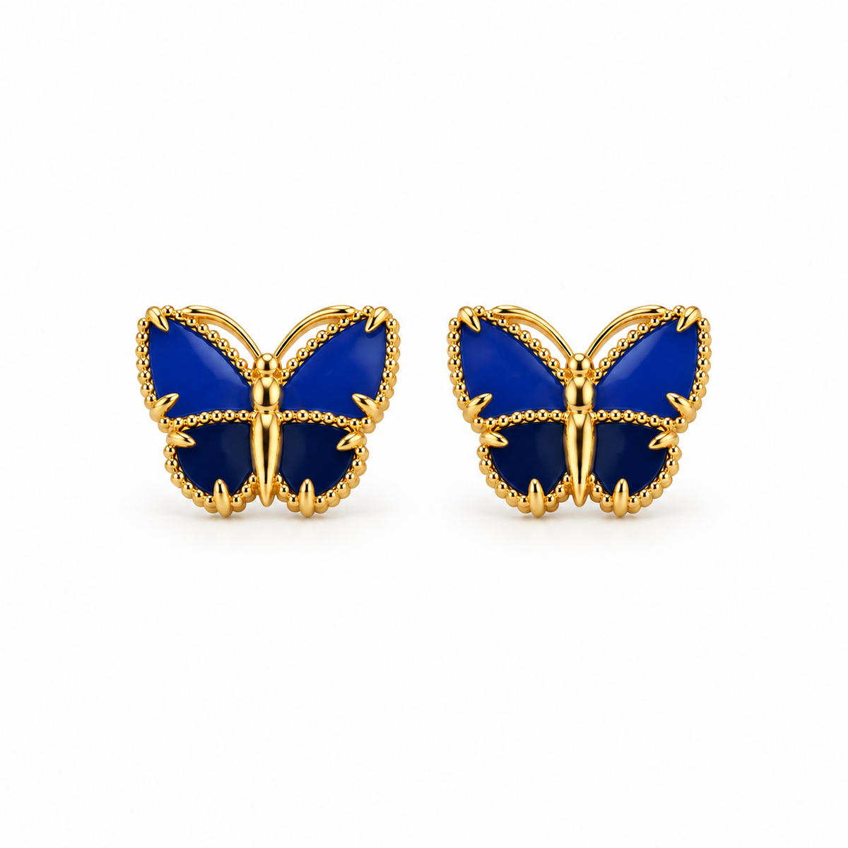 Azure Butterfly Stud Earrings