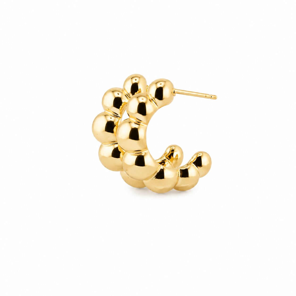 Golden Bubble Hoop Earrings