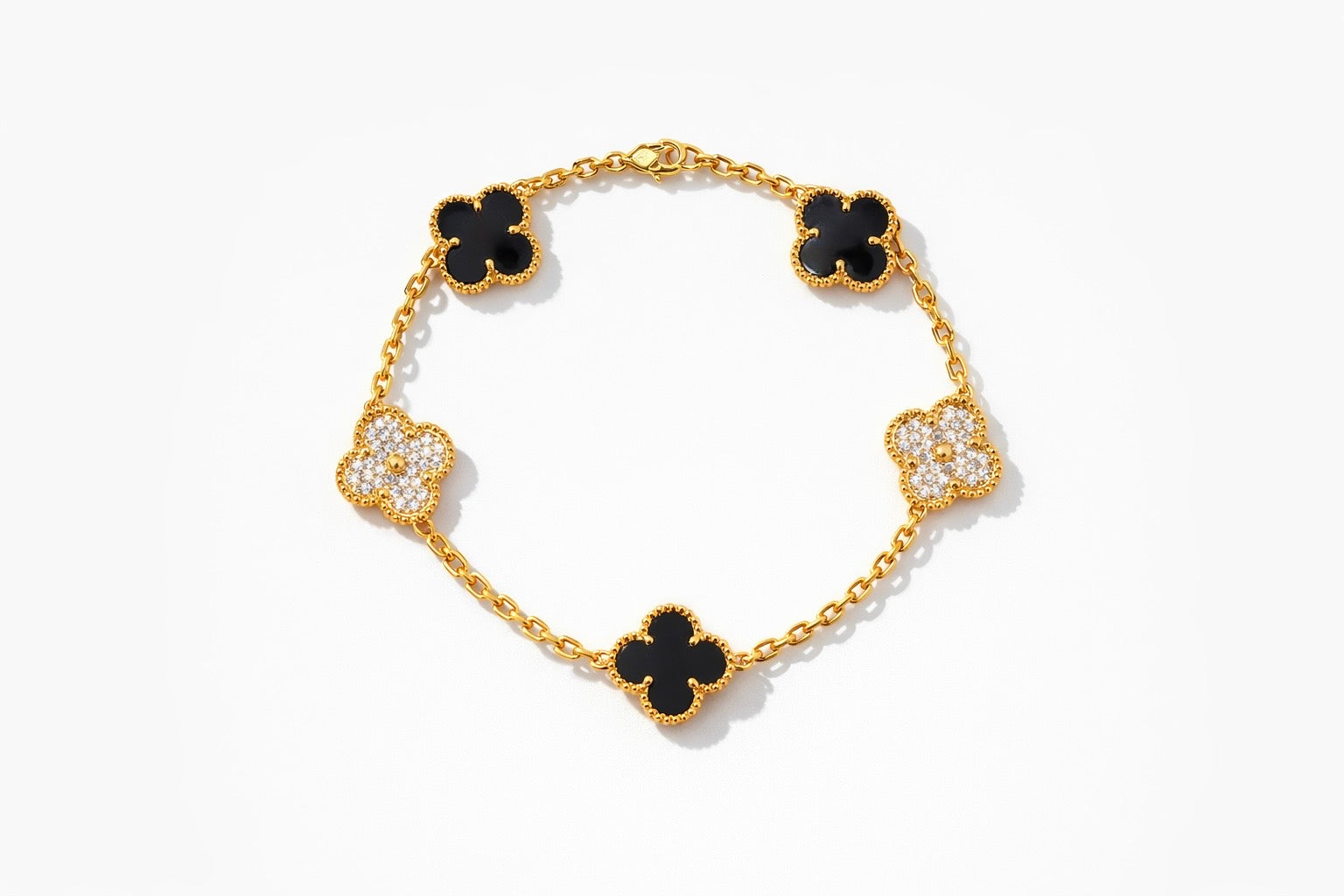 Midnight Clover Bracelet