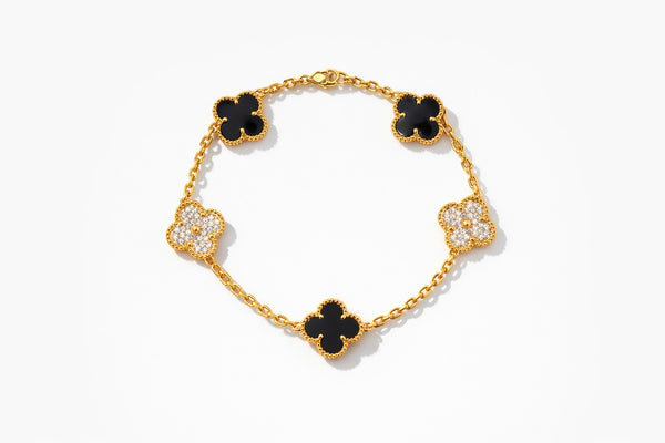 Midnight Clover Bracelet