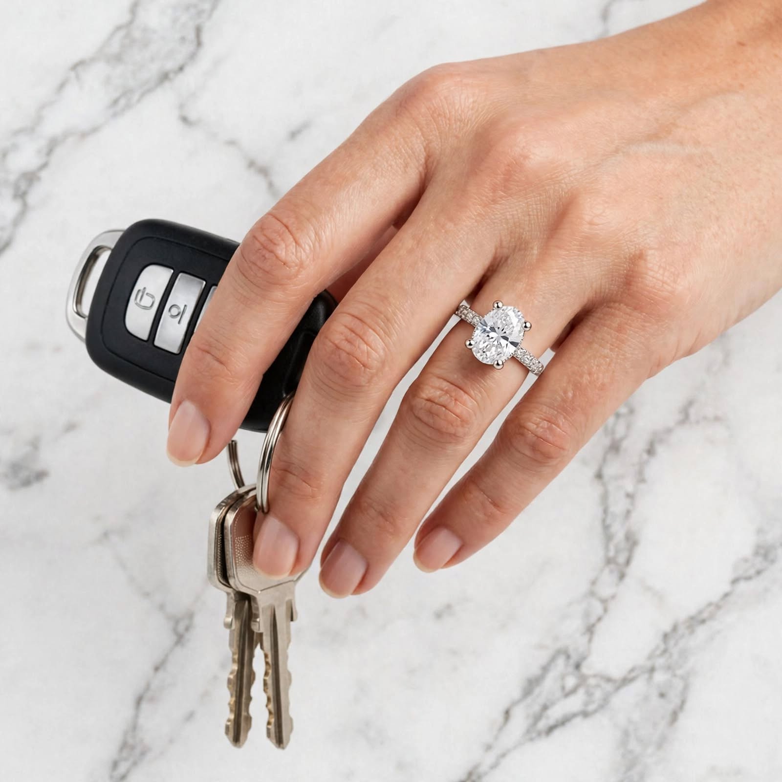 Oval Crystal Ring – Size 5