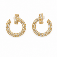 Luna Pavé Circle Earrings