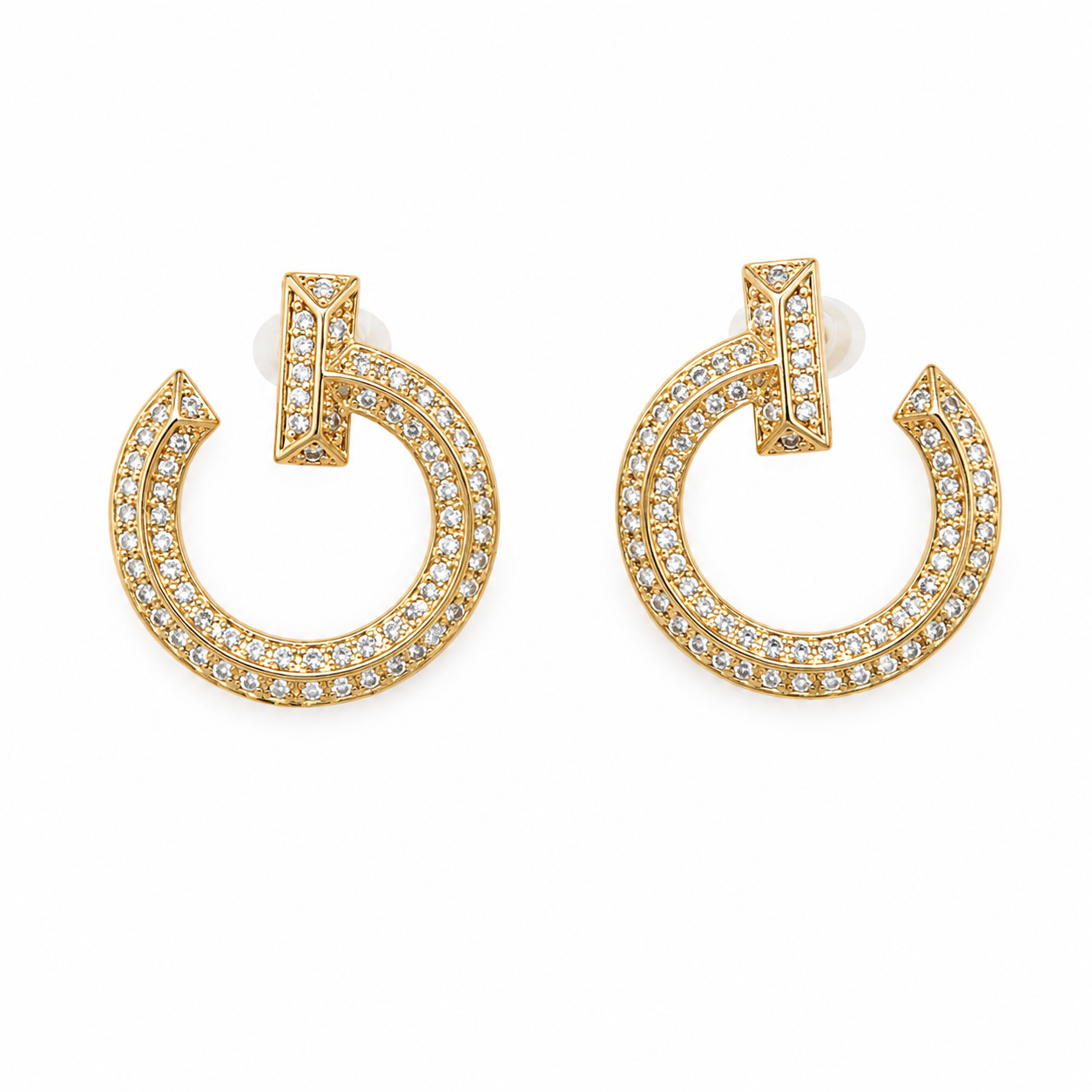Luna Pavé Circle Earrings