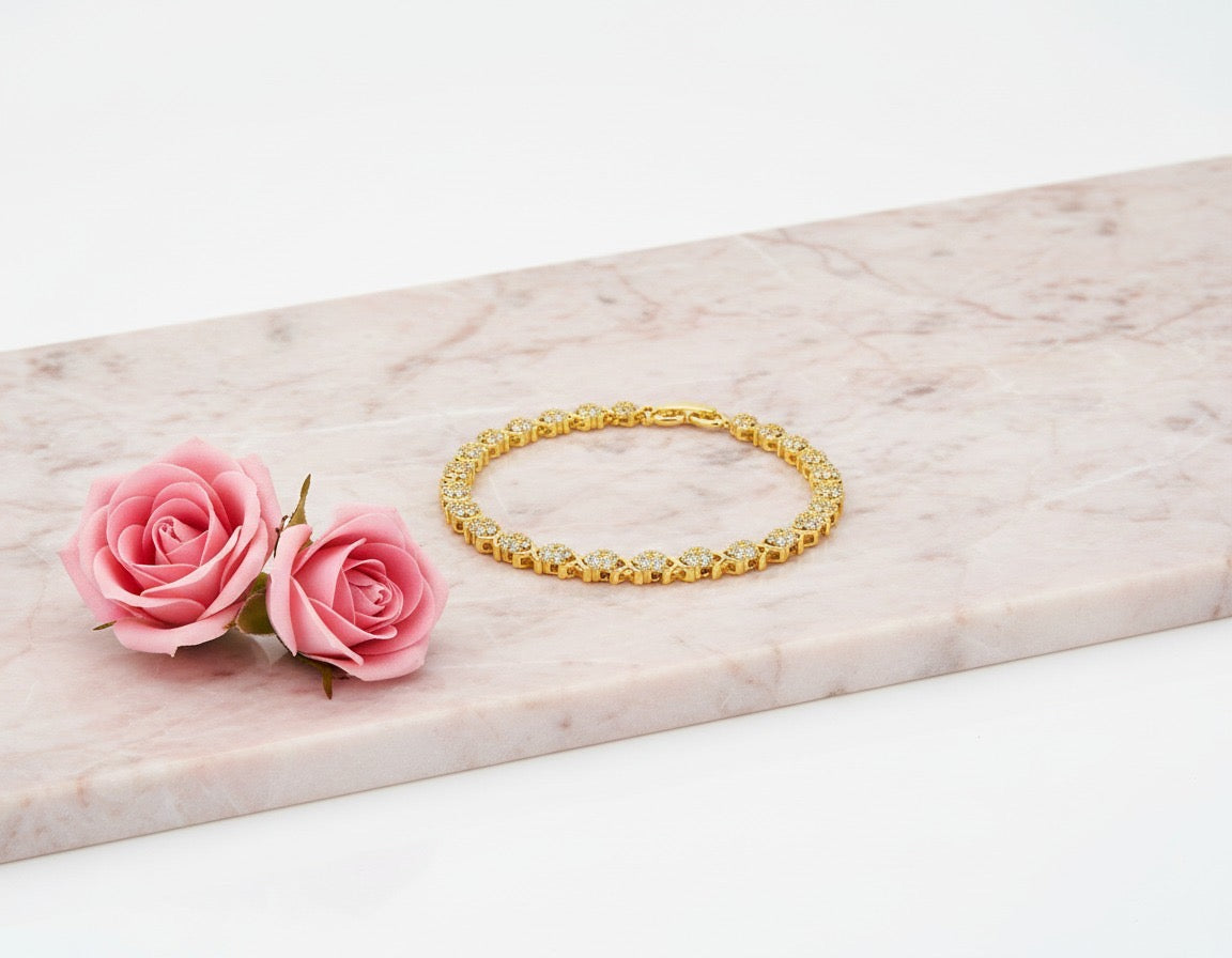 Luxe Clover Crystal Bracelet