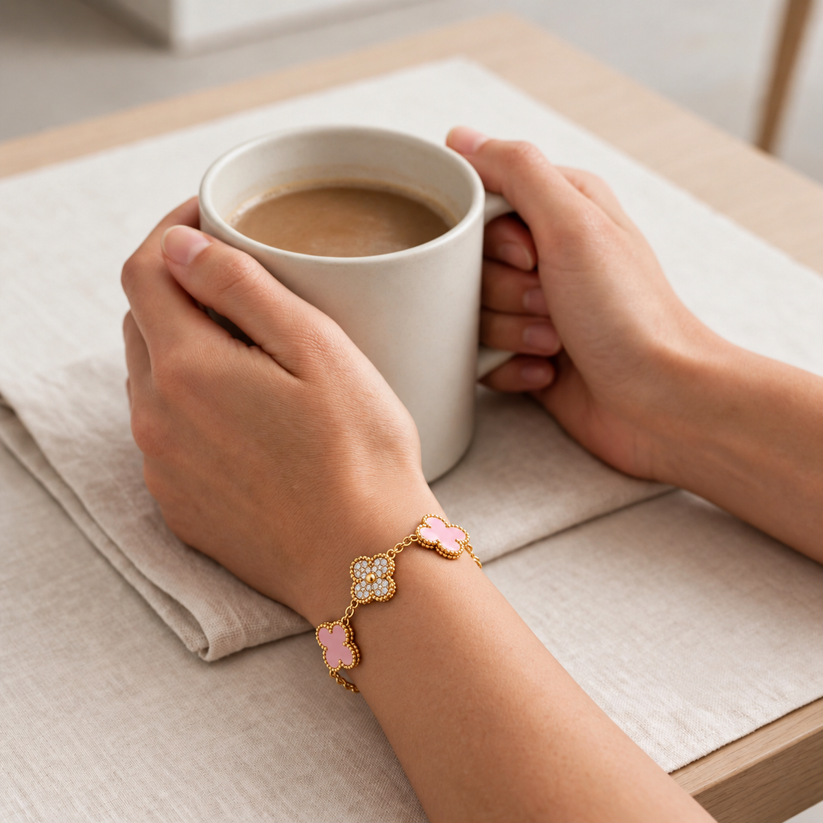 Rosé Clover Bracelet