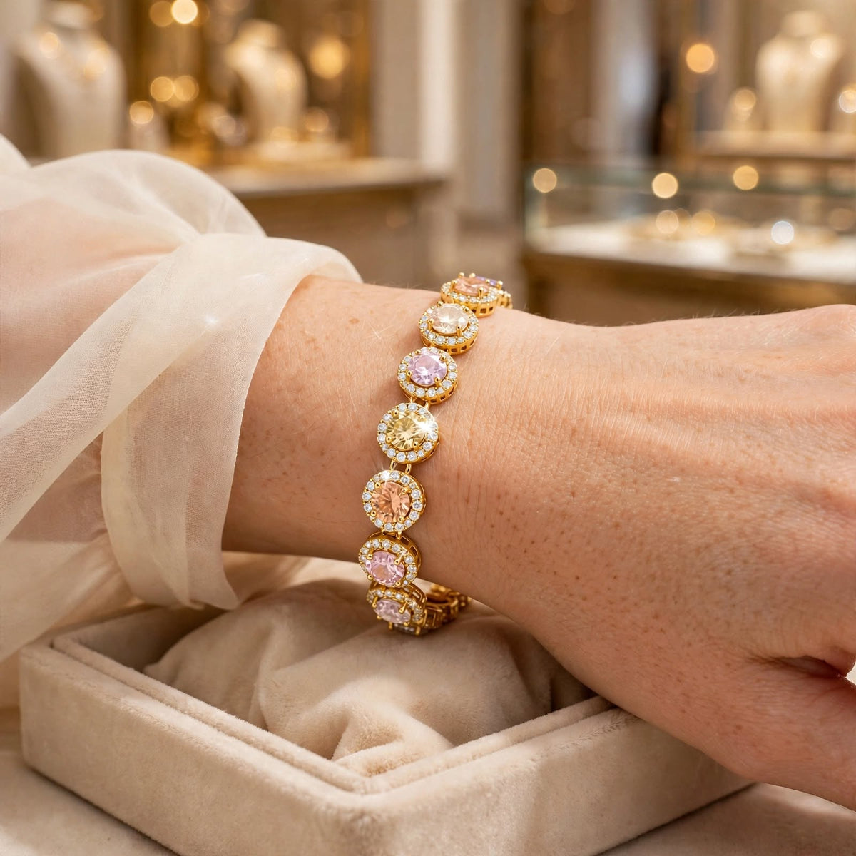 Solenne Pastel Halo Bracelet