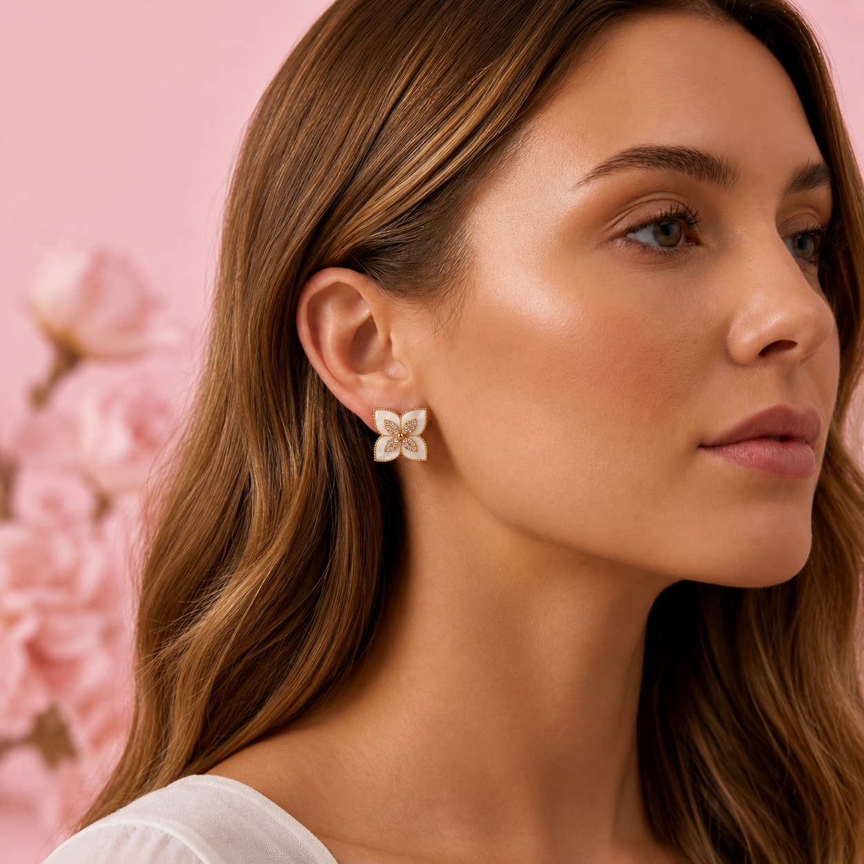Blossom Clover Stud Earrings